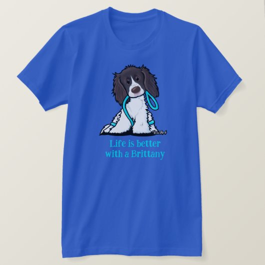 Springer Spanier Das Leben ist besser T-Shirt (Design vorne)