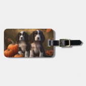 Springer Spanier Welpe Autumn Delight Pumpkin Gepäckanhänger (Vorderseite horizontal)
