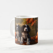 Springer Spanier Welpe Autumn Delight Pumpkin Kaffeetasse (Vorderseite Links)