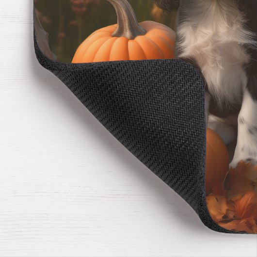 Springer Spanier Welpe Autumn Delight Pumpkin Mousepad (Ecke)