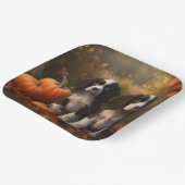 Springer Spanier Welpe Autumn Delight Pumpkin Pappteller (Gewinkelt)