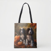 Springer Spanier Welpe Autumn Delight Pumpkin Tasche (Vorderseite)