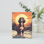 Springer Spanier Winterbergwald während der Sonne Postkarte (Stehend Vorderseite)