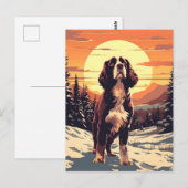 Springer Spanier Winterbergwald während der Sonne Postkarte (Vorne/Hinten)