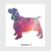 Springer Spanisch Geometric Pattern Silhouette Aufkleber (Blatt)