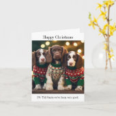 Springer Spanische Welpen Weihnachtskarte Karte (Gelbe Blume)