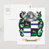 Springer-Wappen (Familienwappen) Postkarte (Vorne/Hinten)