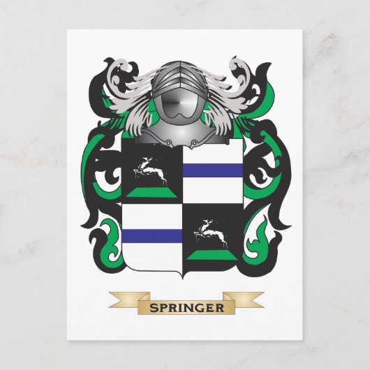 Springer-Wappen (Familienwappen) Postkarte (Vorderseite)