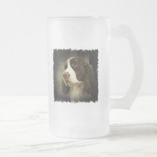 Springerspaniel-Bier-Tasse Mattglas Bierglas (Rechts)