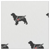 Springerspaniel-Liebe Stoff (Nahaufnahme)