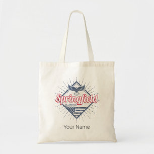 Springfield City Illinois United Staaten Retro USA Tragetasche