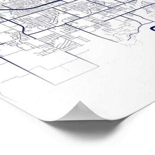 Springfield City Map Poster (Ecke)