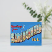 Springfield IL Grußkarte Postkarte (Stehend Vorderseite)