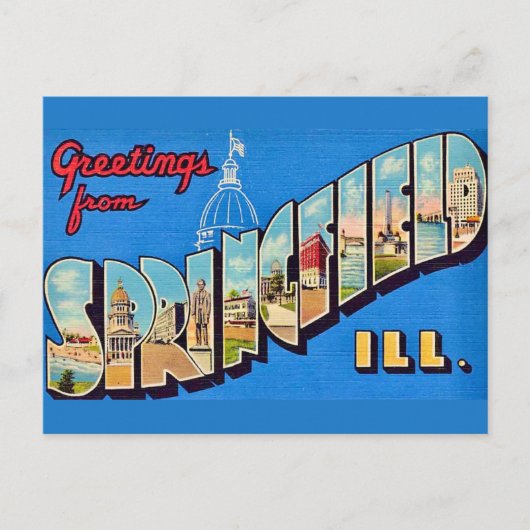 Springfield IL Grußkarte Postkarte (Vorderseite)