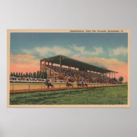 Springfield, IL - Staat Fair Grounds Pferd Poster (Vorne)