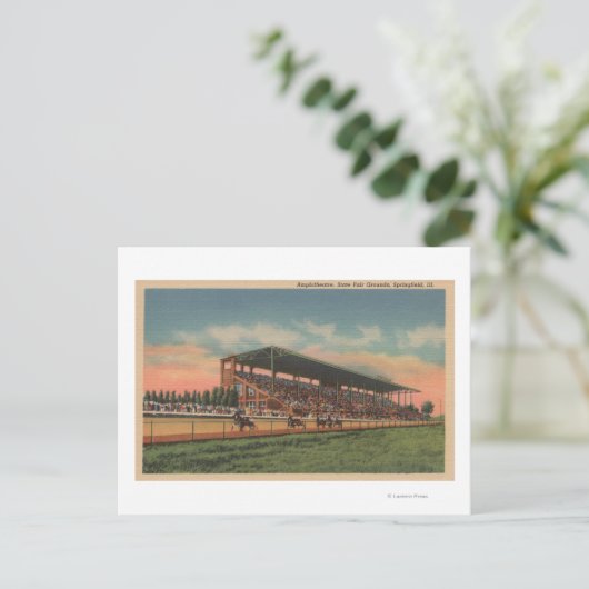 Springfield, IL - Staat Fair Grounds Pferd Postkarte (Stehend Vorderseite)