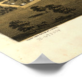 Springfield Illinois 1867 Antique Panoramabalkarte Poster (Ecke)