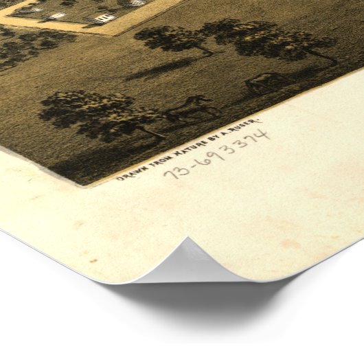 Springfield Illinois 1867 Antique Panoramabalkarte Poster (Ecke)