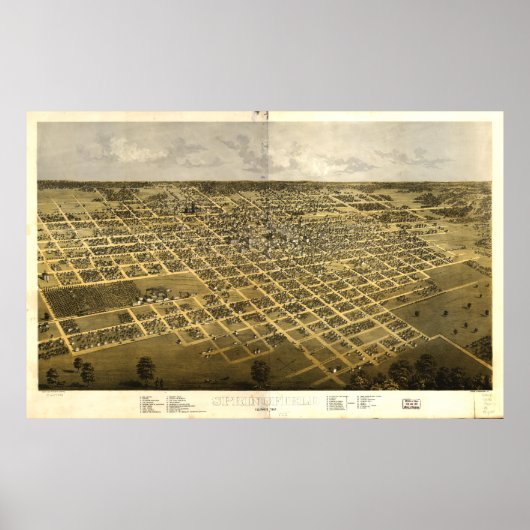 Springfield Illinois (1867) Poster (Vorne)
