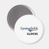 Springfield Illinois City Classic Magnet (Vorderseite/Rückseite)