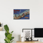 Springfield, Illinois - Große Buchstabenszenen Poster (Heimbüro)