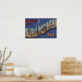 Springfield, Illinois - Große Buchstabenszenen Poster (Küche)