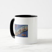 Springfield, Illinois - Große Buchstabenszenen Tasse (Vorderseite Links)
