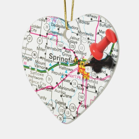 Springfield, Illinois Keramik Ornament (Links)