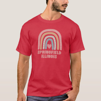 Springfield Illinois Niedlich Boho Regenbogen T-Shirt