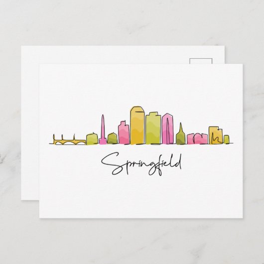 Springfield ILLINOIS Postkarte (Vorne/Hinten)