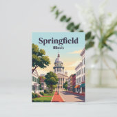 Springfield, Illinois Postkarte (Stehend Vorderseite)