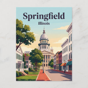 Springfield, Illinois Postkarte