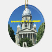 Springfield, Illinois Staat Hauptstadt Gebäude Keramik Ornament (Links)