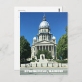 Springfield, Illinois Staat Hauptstadt Gebäude Postkarte (Vorne/Hinten)