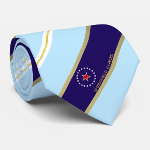 Springfield (Illinois) Stadtflagge Neck Tie Krawatte