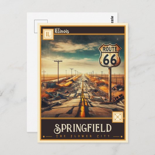 Springfield, Illinois | VINTAG Postkarte (Vorne/Hinten)