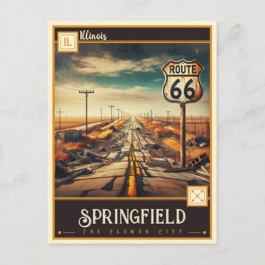 Springfield, Illinois | Vintage Postkarte (Vorderseite)