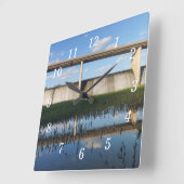 Springfield Lake Missouri Stausee Quadratische Wanduhr (Winkel)