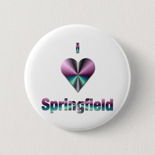 Springfield — Lila und Türkis Button (Vorderseite)