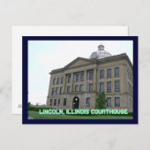 Springfield, Lincoln, Illinois Courthouse Postkarte (Vorne/Hinten)