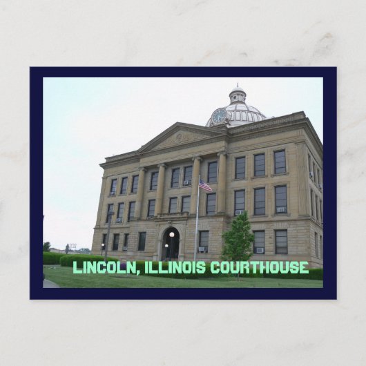 Springfield, Lincoln, Illinois Courthouse Postkarte (Vorderseite)