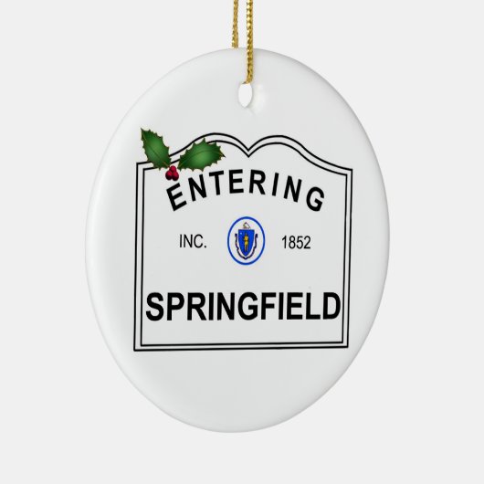 Springfield MA Keramik Ornament (Rechts)