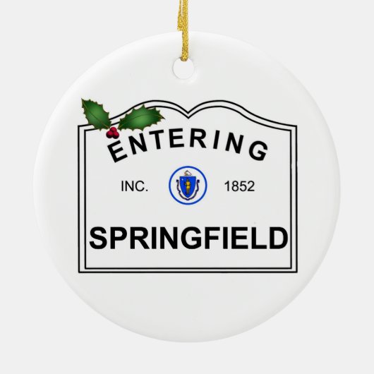 Springfield MA Keramik Ornament (Hinten)