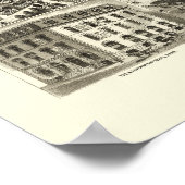 Springfield, MA Panorama Karte - 1875 Poster (Ecke)