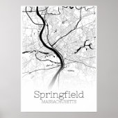Springfield Map - Massachusetts - City Map Poster (Vorne)