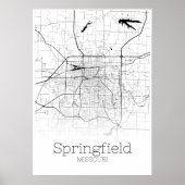 Springfield Map - Missouri - City Map Poster (Vorne)