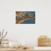 Springfield, Massachusetts - Großbuchstaben 2 Poster (Küche)