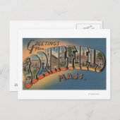 Springfield, Massachusetts - Großbuchstaben 2 Postkarte (Vorne/Hinten)