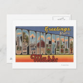 Springfield, Massachusetts - Großbuchstaben Postkarte (Vorne/Hinten)