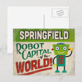 Springfield Missouri Roboter - Lustige Vintage Postkarte (Vorne/Hinten)